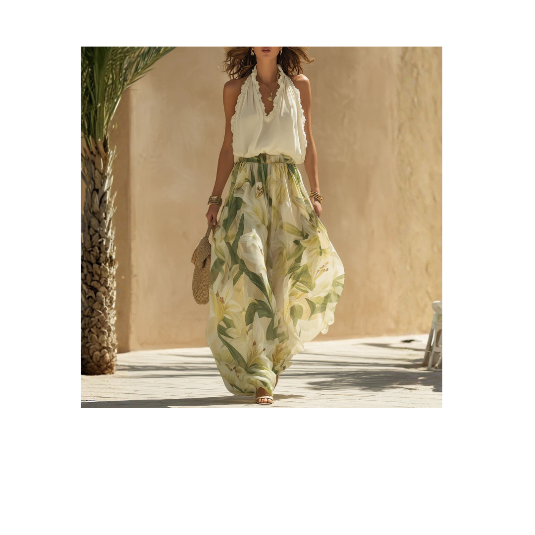 Lysandra | Elegant Lily Print Flowing