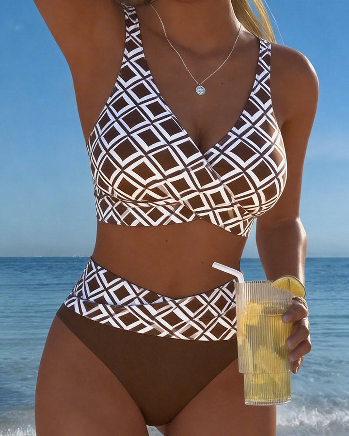 Letícia - Diamond Pattern Bathing Suit