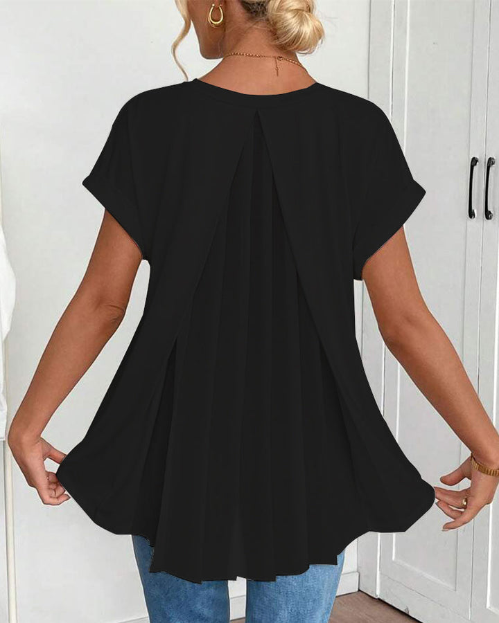 Evelyn | Soft V-Neck Patchwork Top