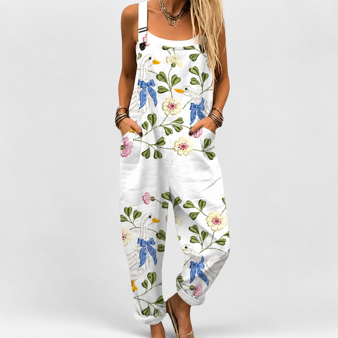 Comfortable Printed Overall