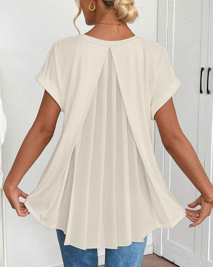 Evelyn | Soft V-Neck Patchwork Top