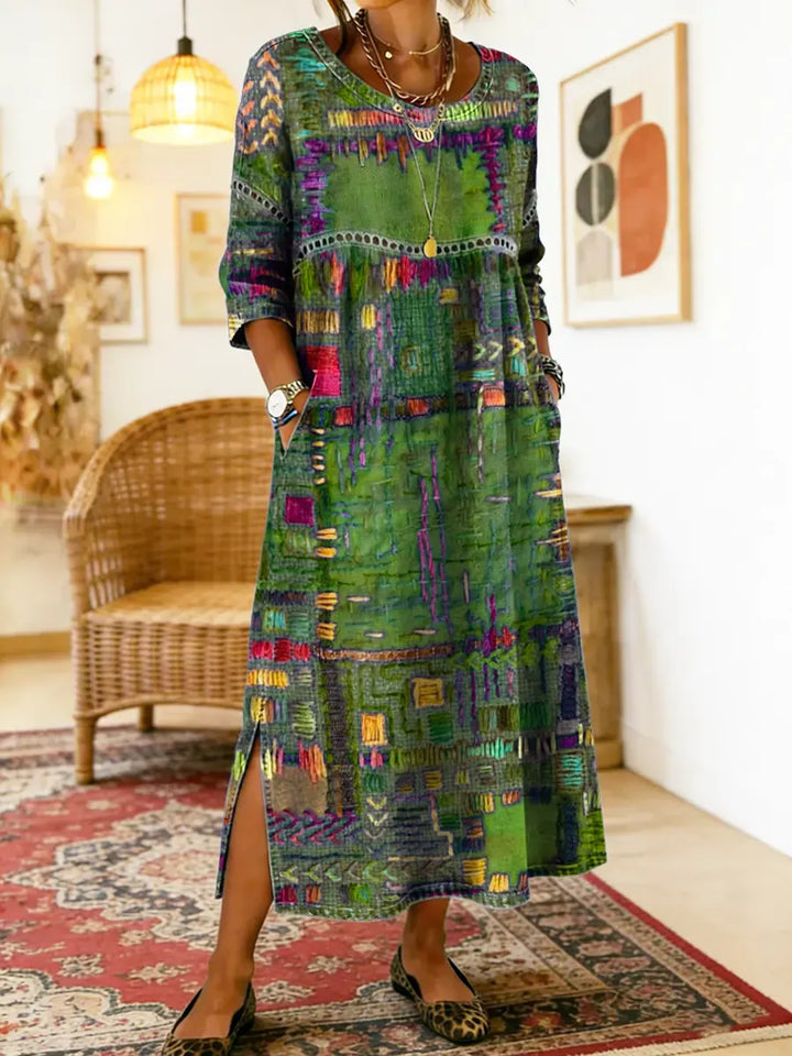 The Isla | Denim Patchwork Dress