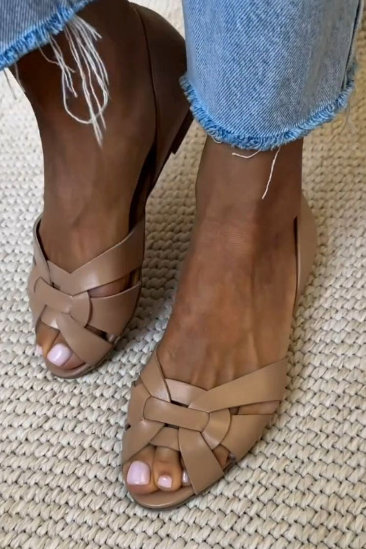 SERAFINA | Woven Sandals Nature