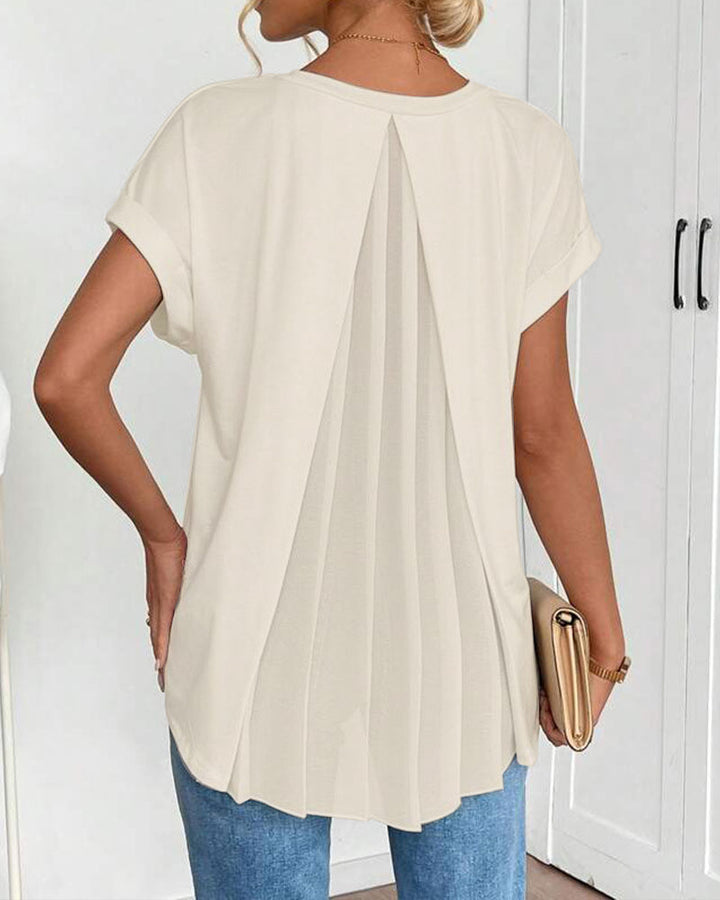 Evelyn | Soft V-Neck Patchwork Top