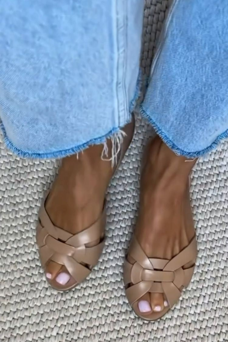SERAFINA | Woven Sandals Nature