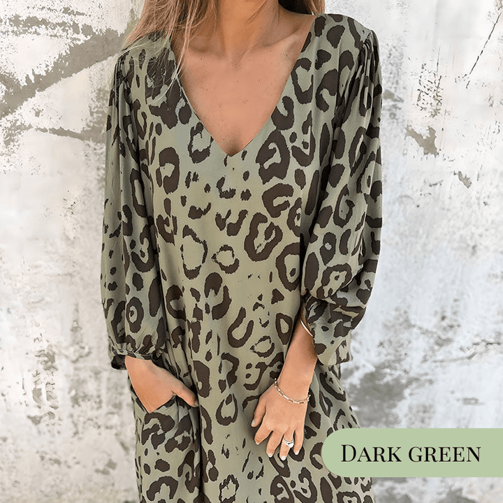 Claudine | Leopard Safari Dress