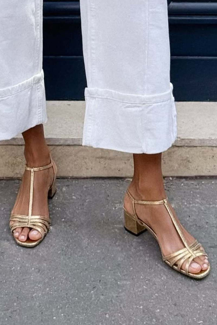 ALLEGRA | Gold Sandals Everyday Elegance