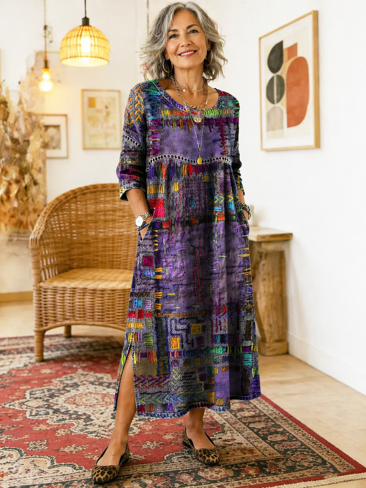 The Isla | Denim Patchwork Dress