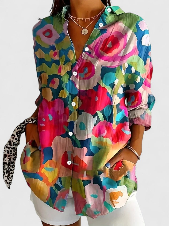 The Elara Printed Blouse