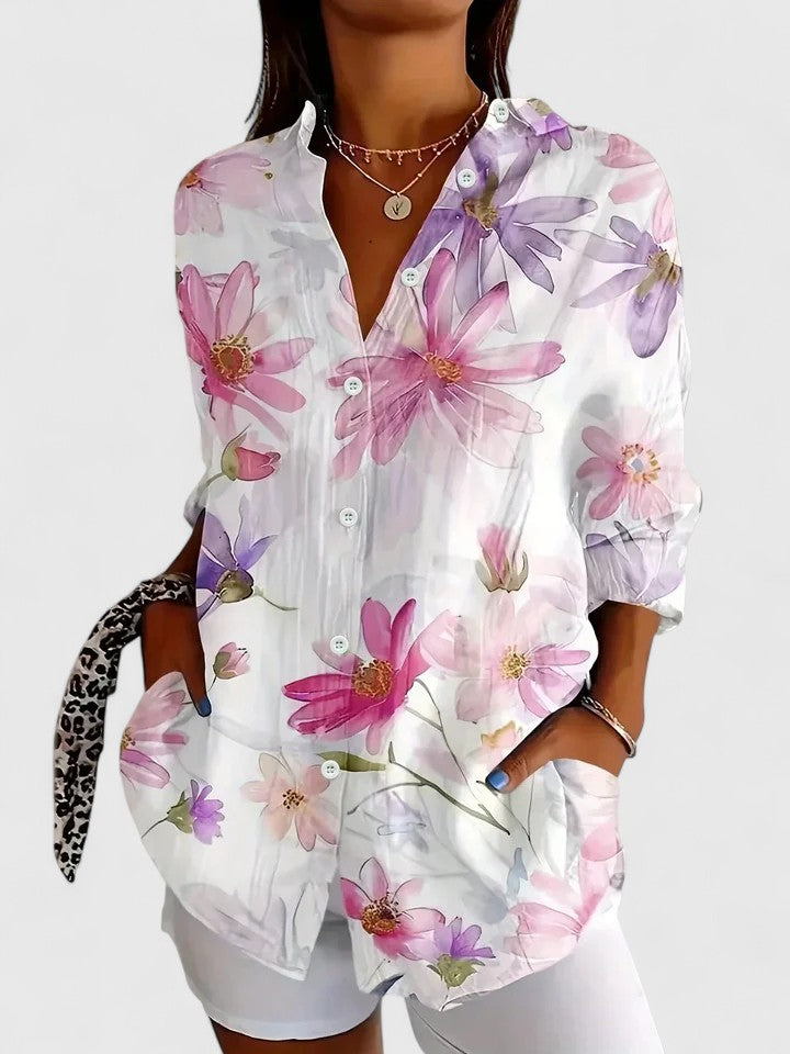The Elara Printed Blouse