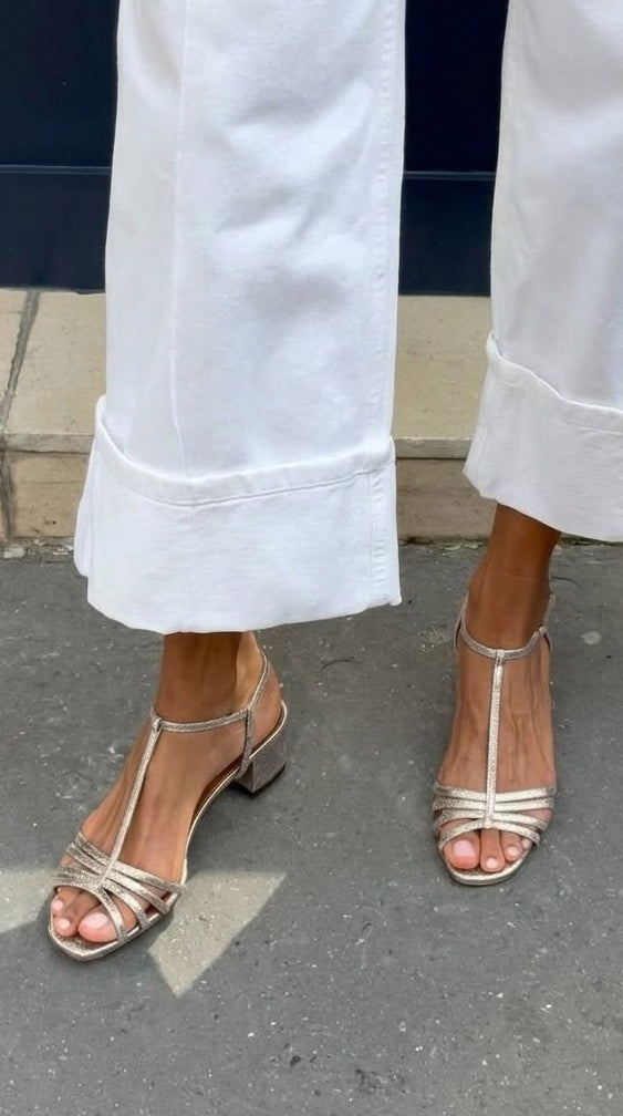 ALLEGRA | Gold Sandals Everyday Elegance