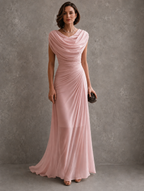 Lifestyle shot of the maxi dress in a formal setting, capturing its timeless elegance and suitability for special occasions.