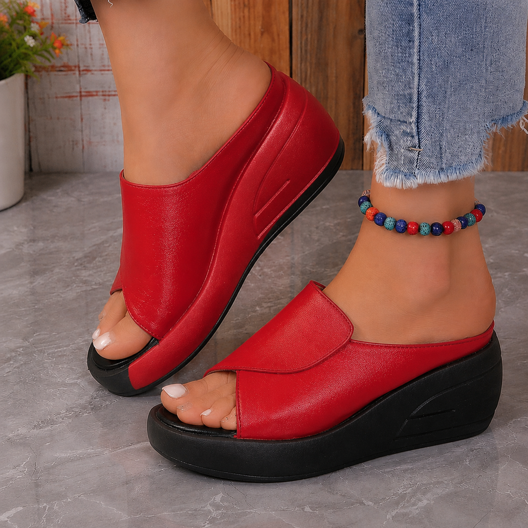 Eliza Orthopaedic Slip On Wedge Sandals