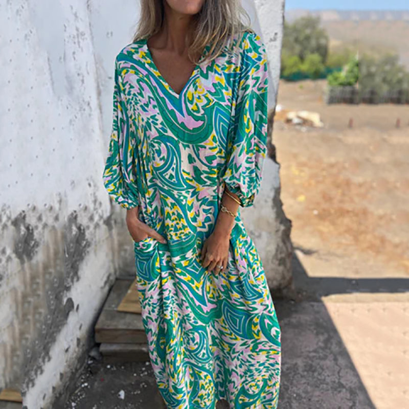 Hailey | Abstract Boho Maxi