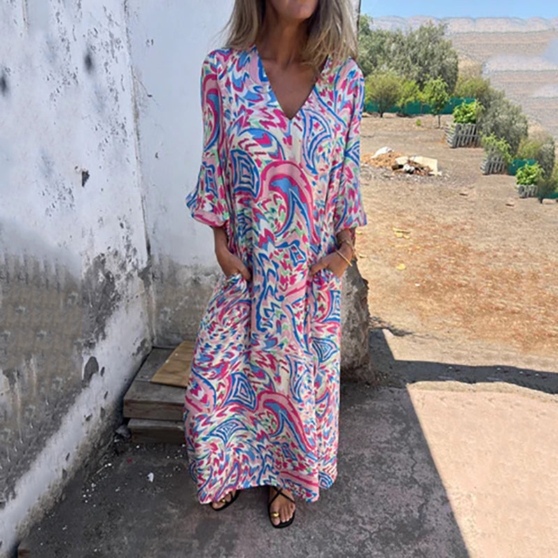 Hailey | Abstract Boho Maxi
