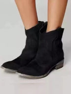 Thredbo Suede Ankle Boots in Black