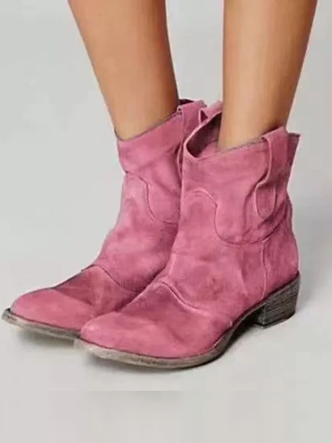 Thredbo Suede Ankle Boots in Pink